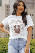 NASHVILLE MUSIC CITY Graphic Crew Neck Tee