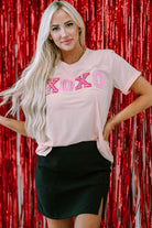 Valentines Shiny XOXO Graphic T-shirt