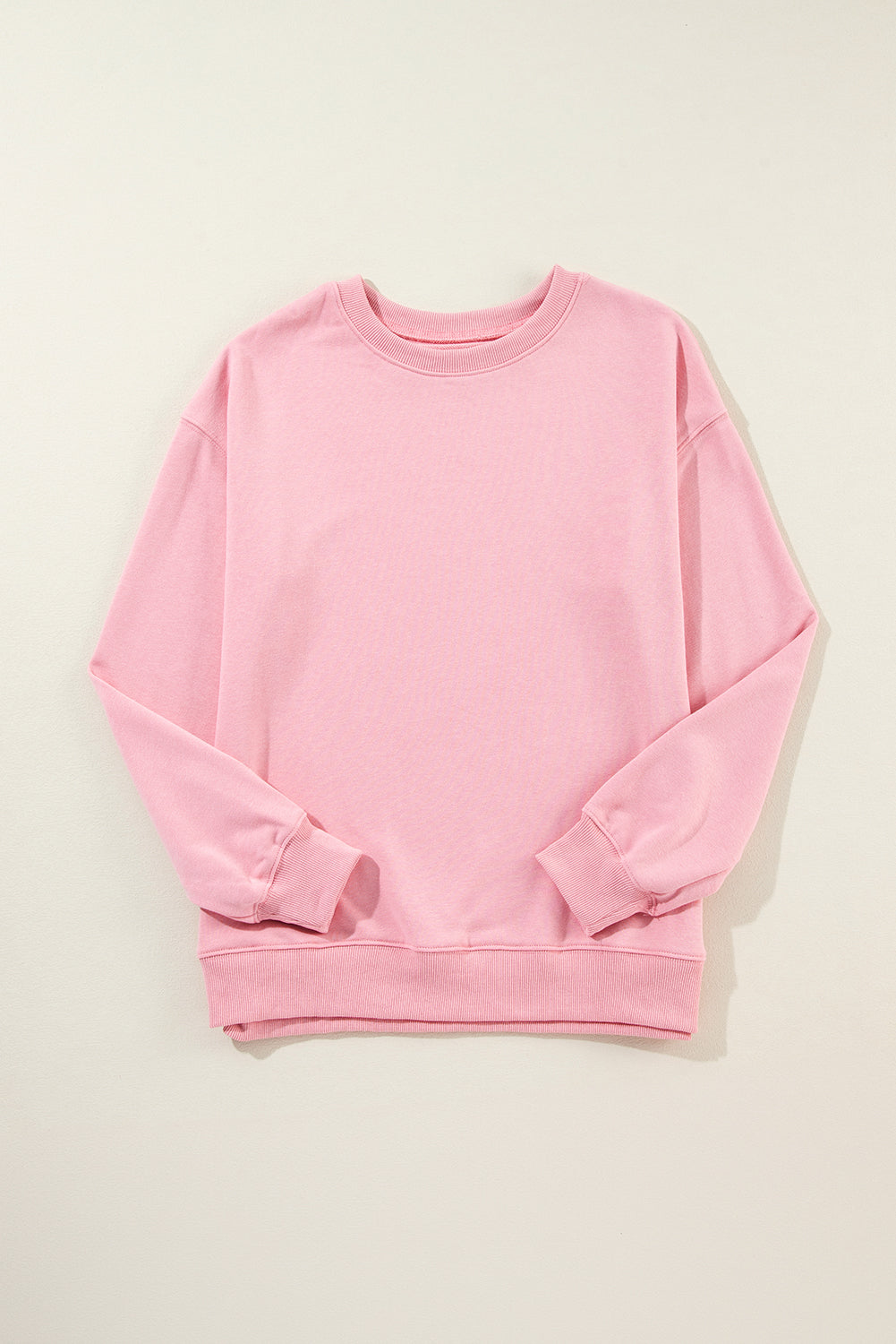 Solid Classic Crewneck Pullover Sweatshirt