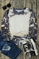 Vintage Bleached Tie Dye Long Sleeve Top