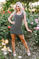 Ribbed Knit Sleeveless Mini Dress