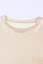 Apricot Chest Pocket Loose Fit T Shirt