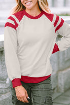 Color Block Raglan Long Sleeve Top