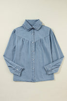 Turn-down Collar Chambray Shirt