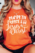 PUMPKIN SPICE & Jesus Christ Graphic T-shirt