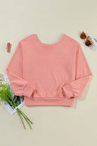 Bowknot Dewback Round Neck Sweatshirt