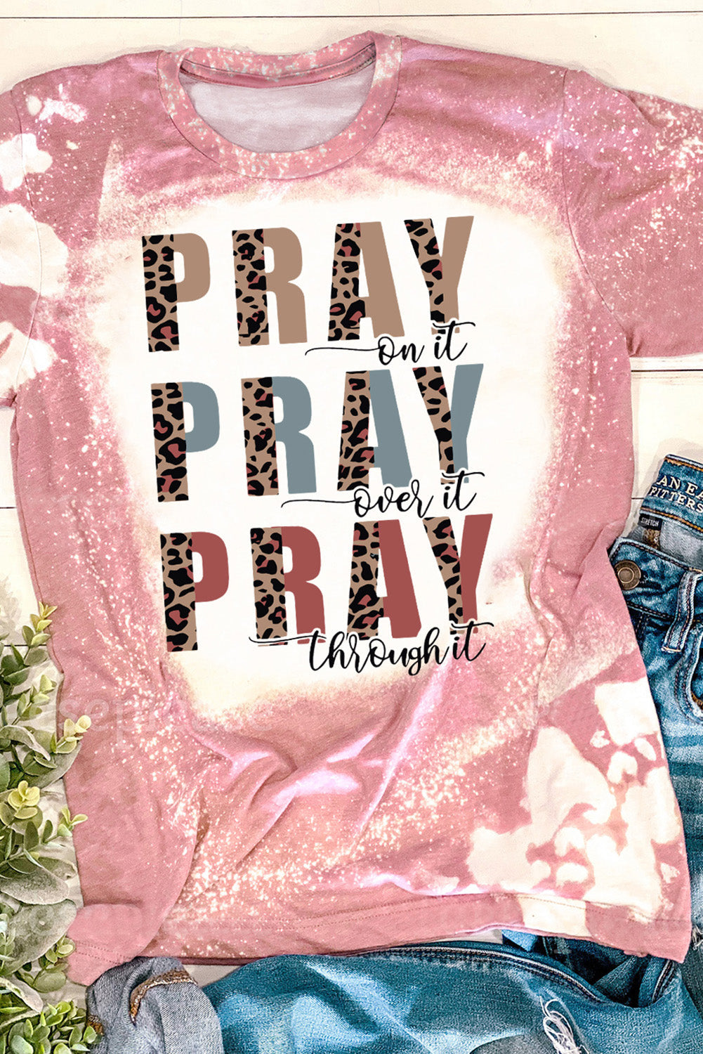 PRAY Graphic Tie Dye Tee