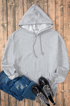 Fleece Lined Kangaroo Pocket Drawstring Chunky Hoodie