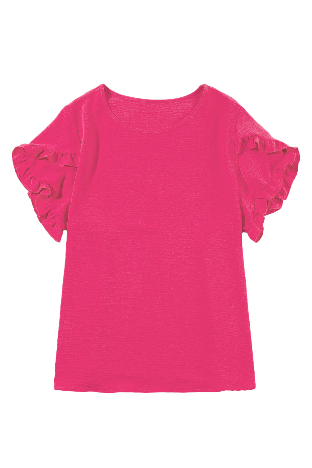 Ruffled Short Sleeve Plus Size Top