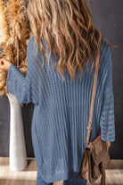 Hollow-out Bracelet Sleeve Knit Cardigan