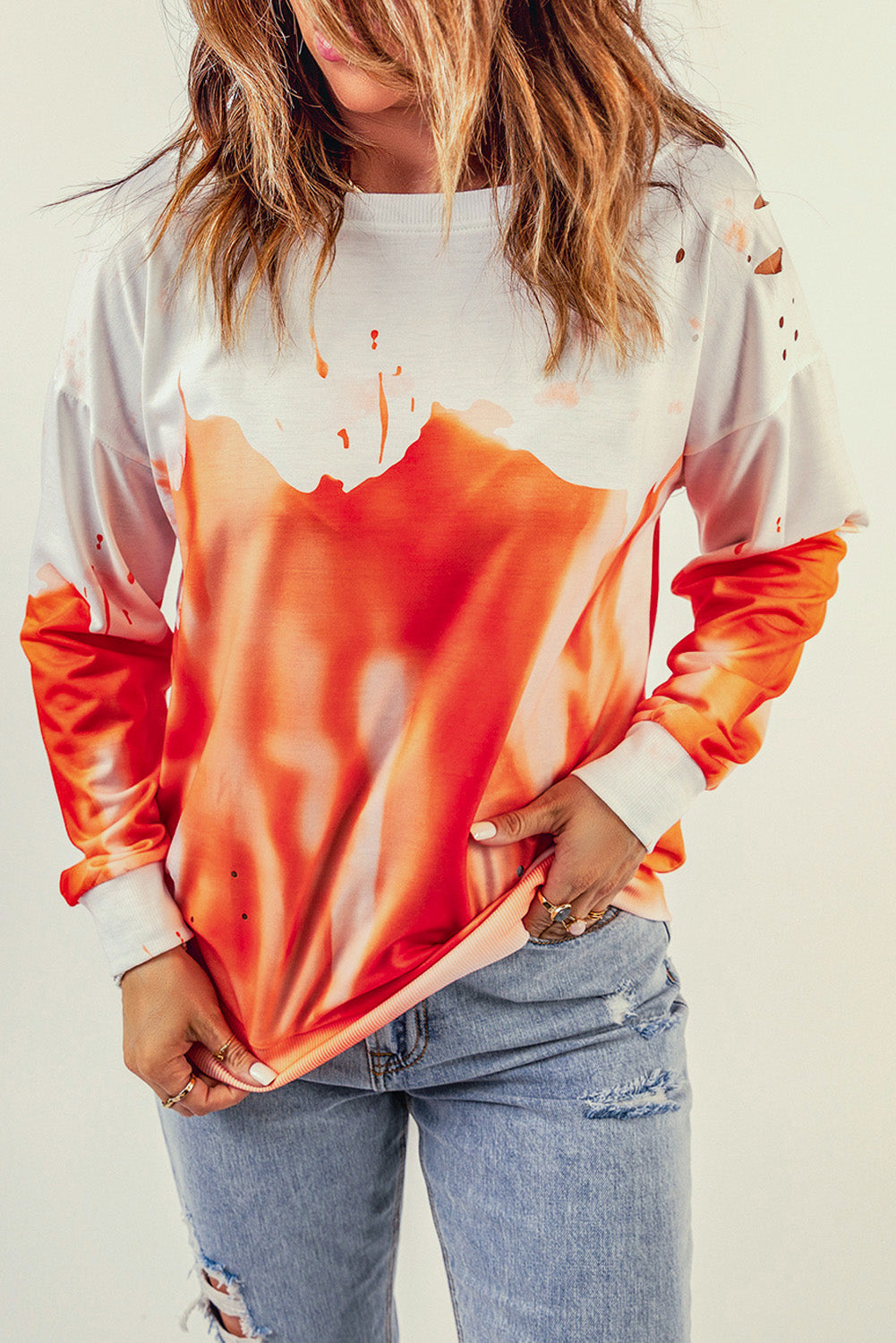 Tie-dye Print Oversized Sweatshirt