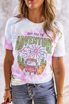 SAY YES TO ADVENTURE Tie-dye Print Tee